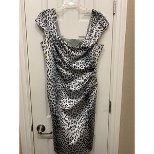 Tadashi Shoji Leopard Print Cocktail Dress